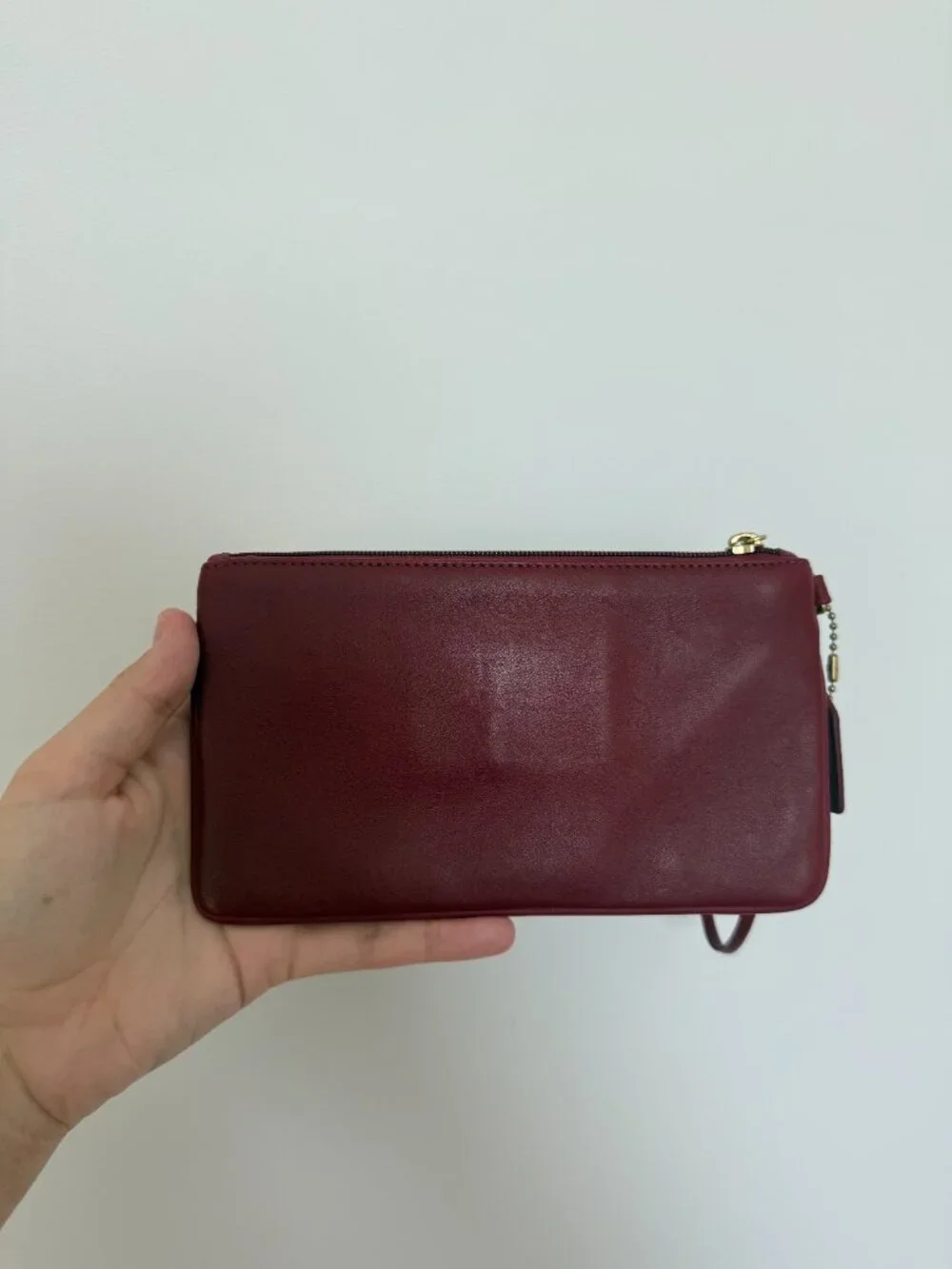 Vintage Coach Red Turnlock Legacy Wristlet Wallet